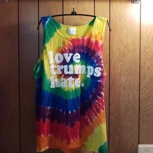 Tie Dye Love Trumps Hate Tank